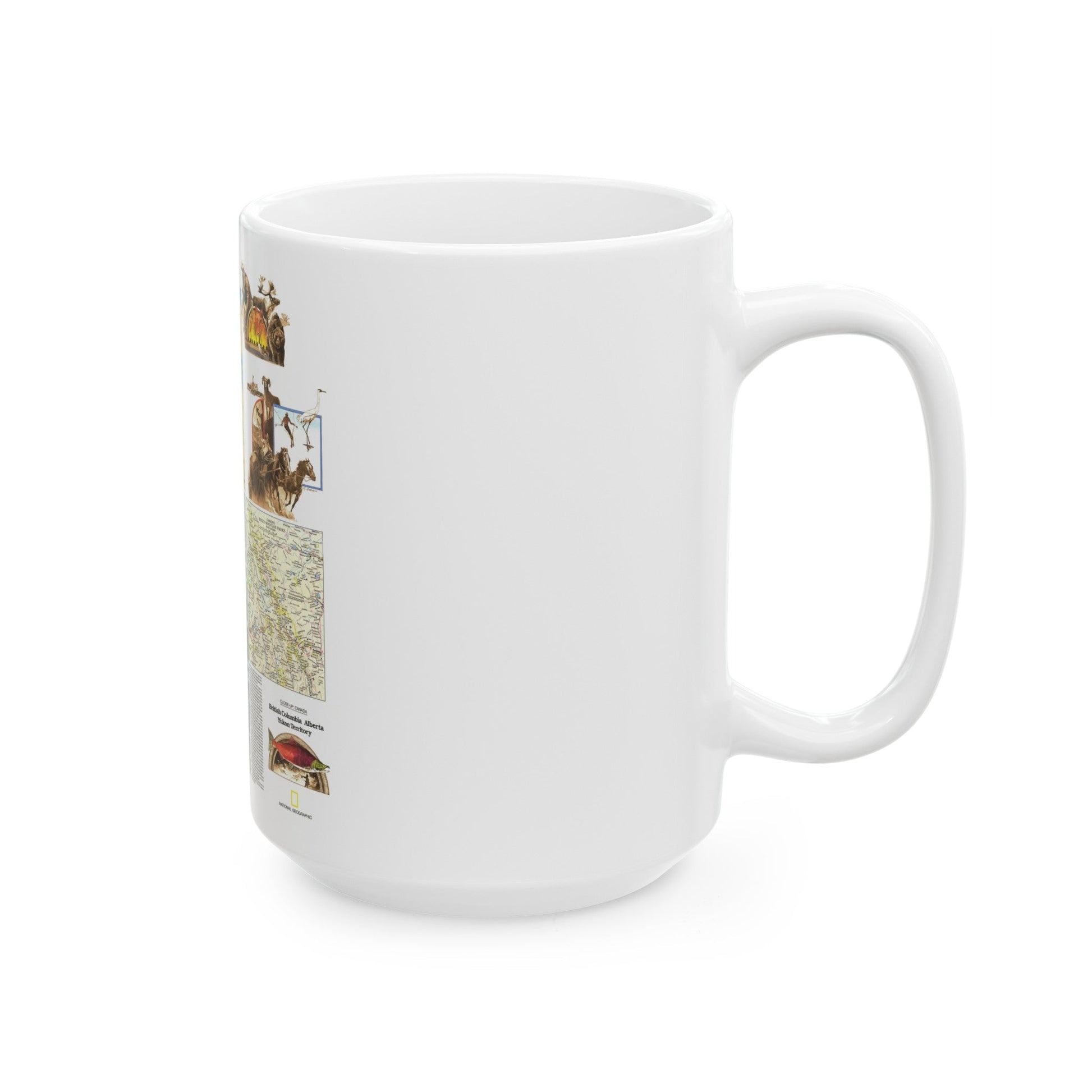 Canada - British Columbia, Alberta & Yukon 2 (1978) (Map) White Coffee Mug-The Sticker Space