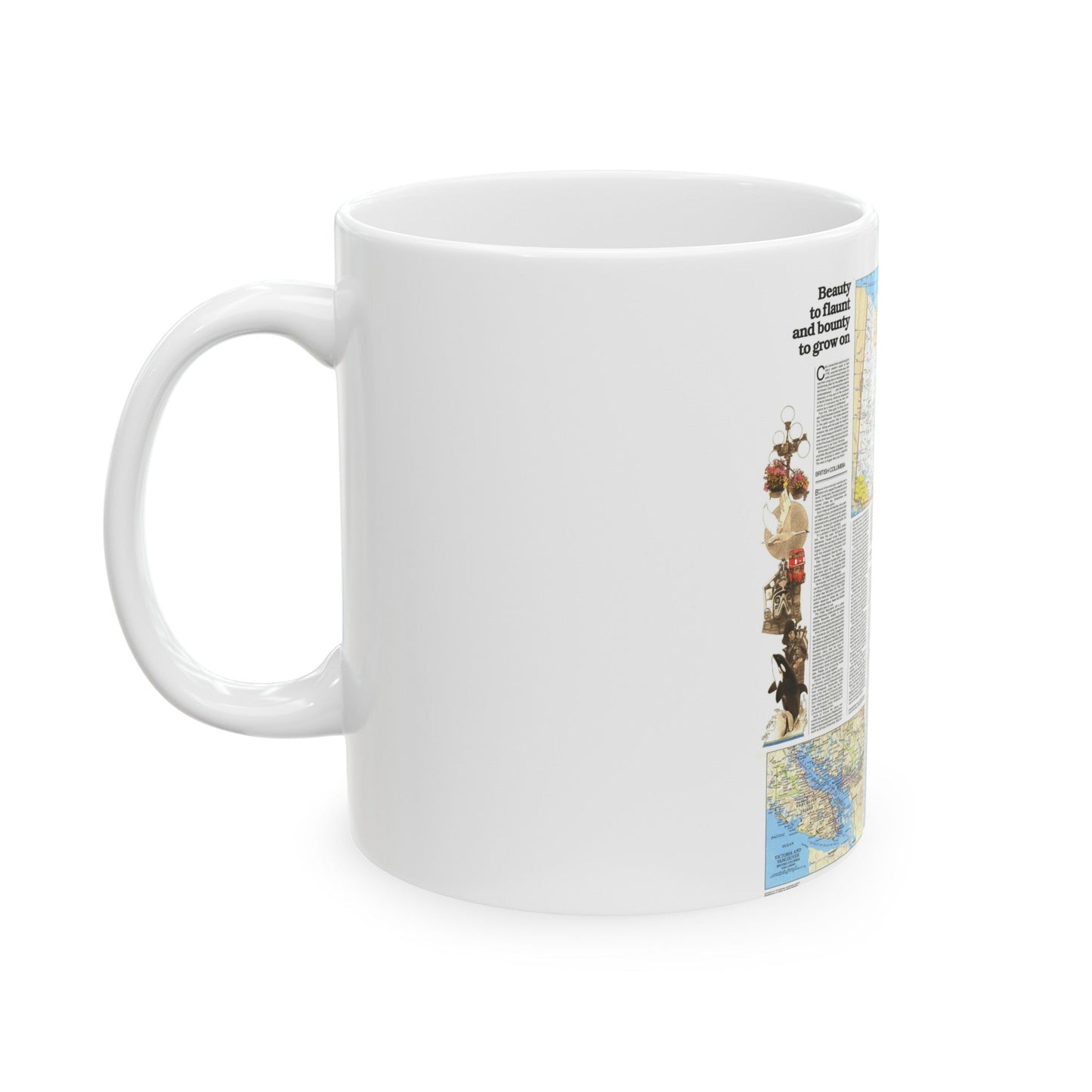 Canada - British Columbia, Alberta & Yukon 2 (1978) (Map) White Coffee Mug-The Sticker Space