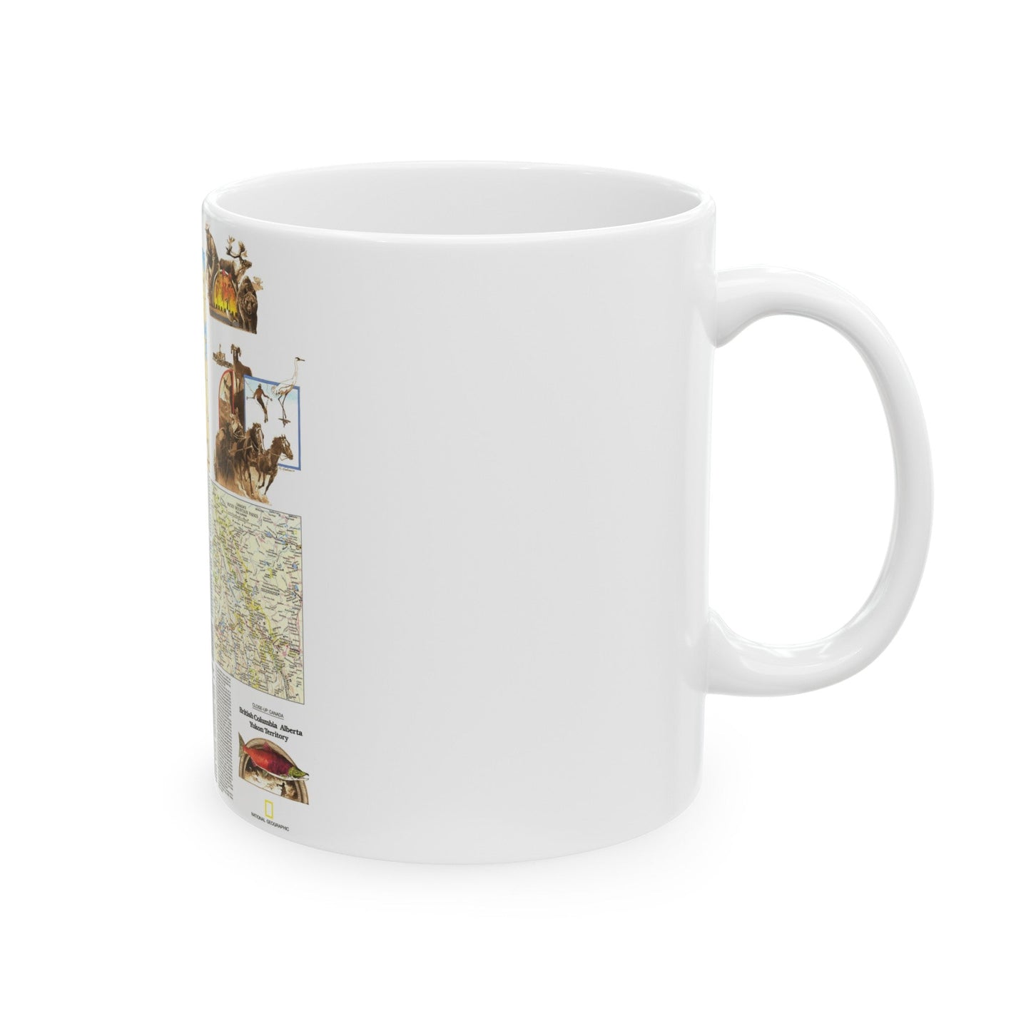 Canada - British Columbia, Alberta & Yukon 2 (1978) (Map) White Coffee Mug-The Sticker Space