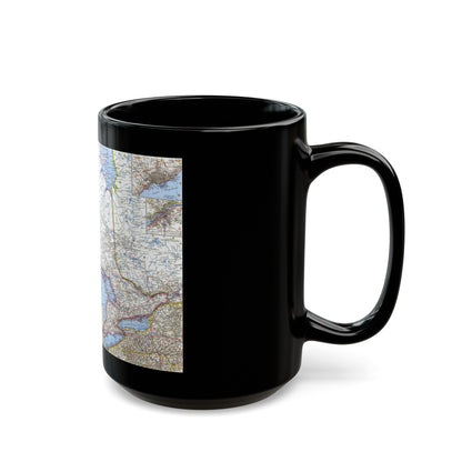 Canada - Central (1963) (Map) Black Coffee Mug-The Sticker Space