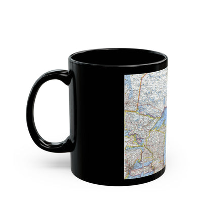 Canada - Central (1963) (Map) Black Coffee Mug-The Sticker Space