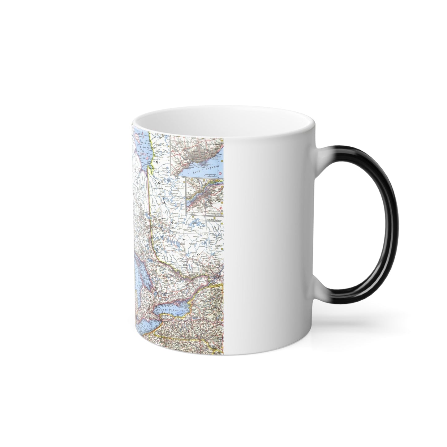 Canada - Central (1963) (Map) Color Changing Mug 11oz-11oz-The Sticker Space