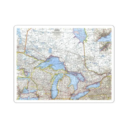 Canada - Central (1963) (Map) STICKER Vinyl Kiss-Cut Decal 6 Inch White - The Sticker Space
