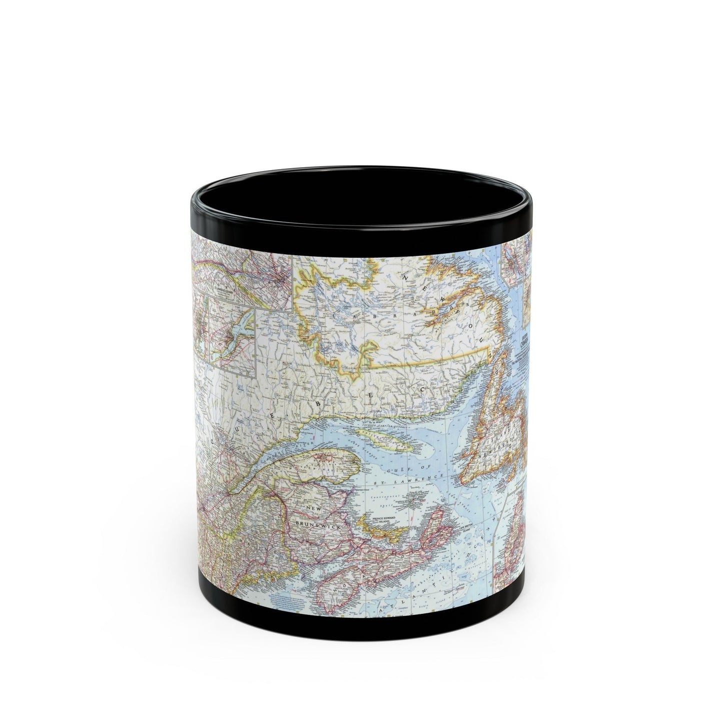 Canada - Eastern (1967) (Map) Black Coffee Mug-11oz-The Sticker Space