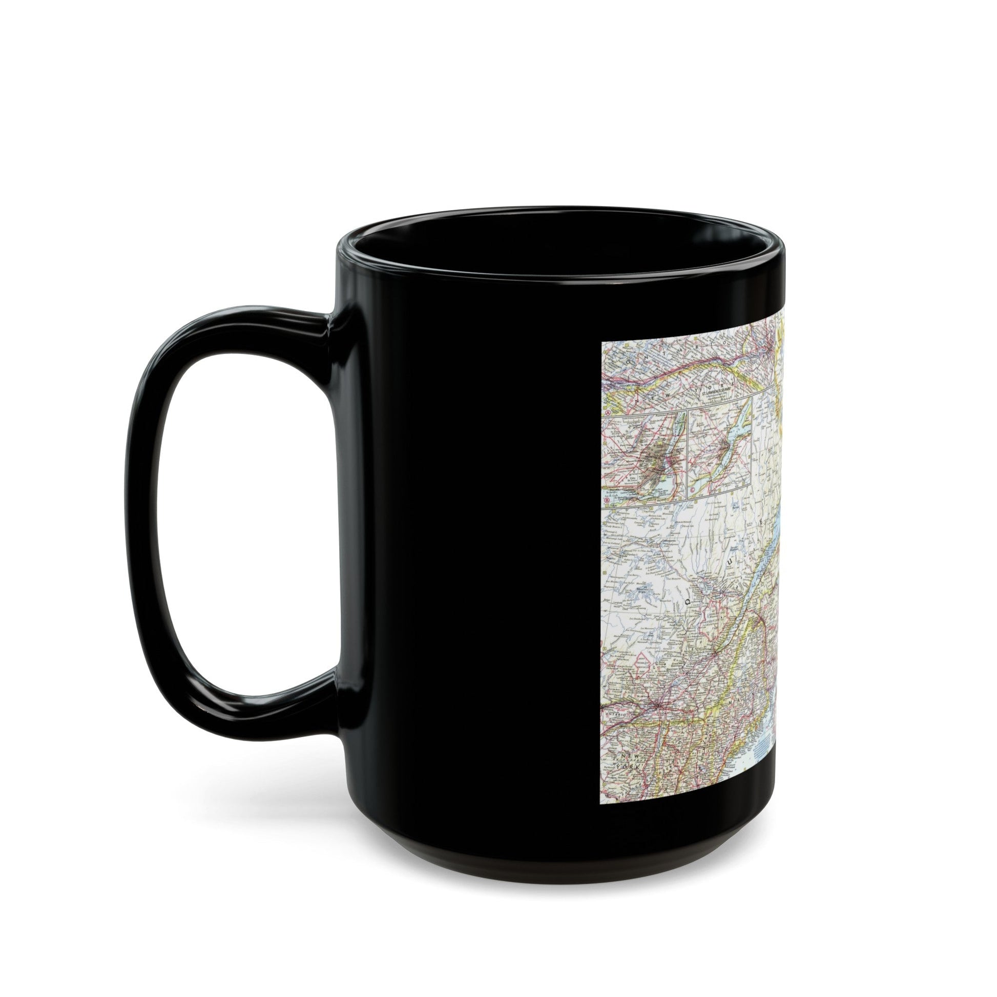 Canada - Eastern (1967) (Map) Black Coffee Mug-The Sticker Space