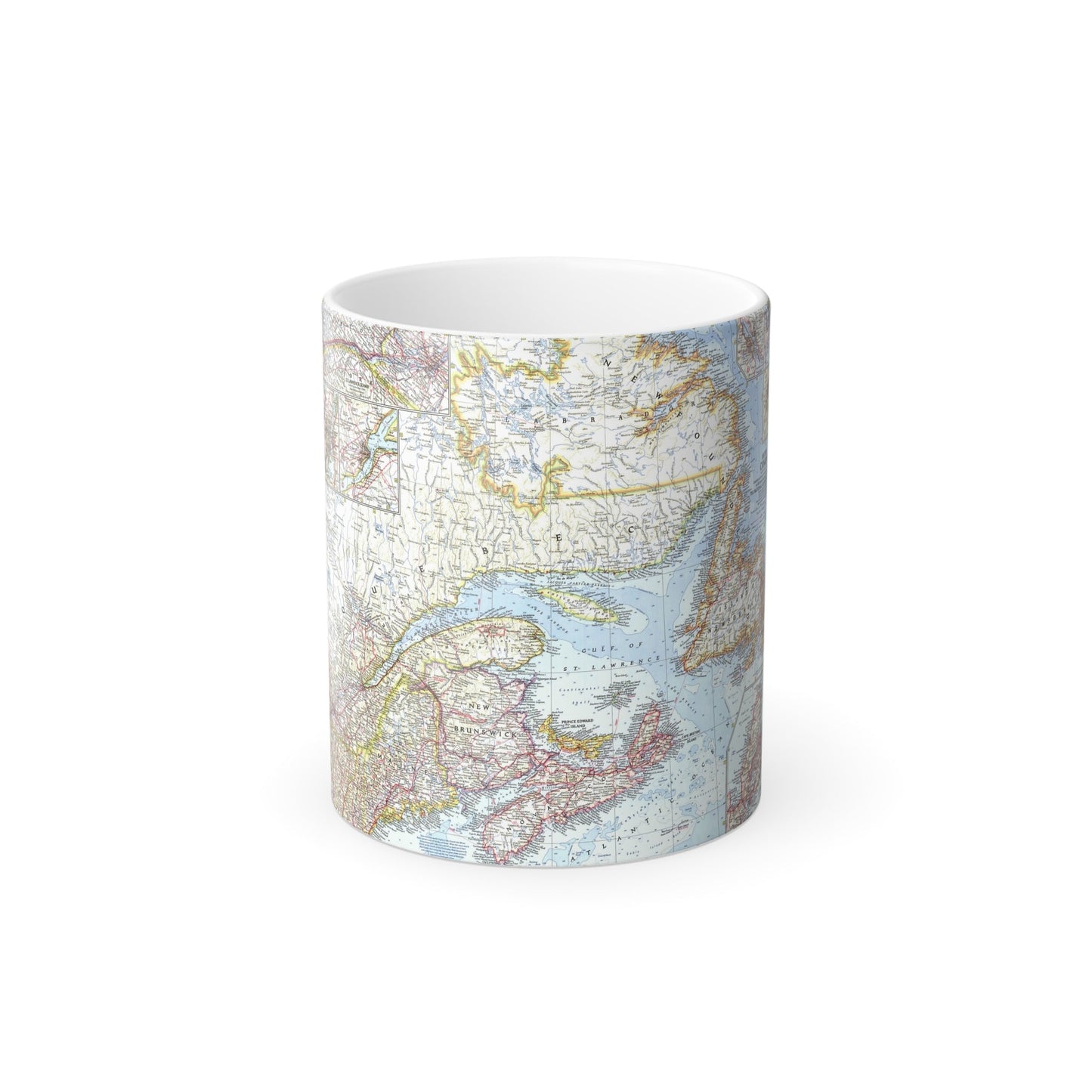 Canada - Eastern (1967) (Map) Color Changing Mug 11oz-11oz-The Sticker Space