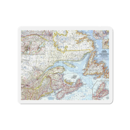 Canada - Eastern (1967) (Map) Refrigerator Magnet-2" x 2"-The Sticker Space