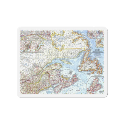 Canada - Eastern (1967) (Map) Refrigerator Magnet-3" x 3"-The Sticker Space