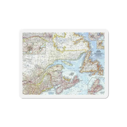 Canada - Eastern (1967) (Map) Refrigerator Magnet 5 Inch - The Sticker Space