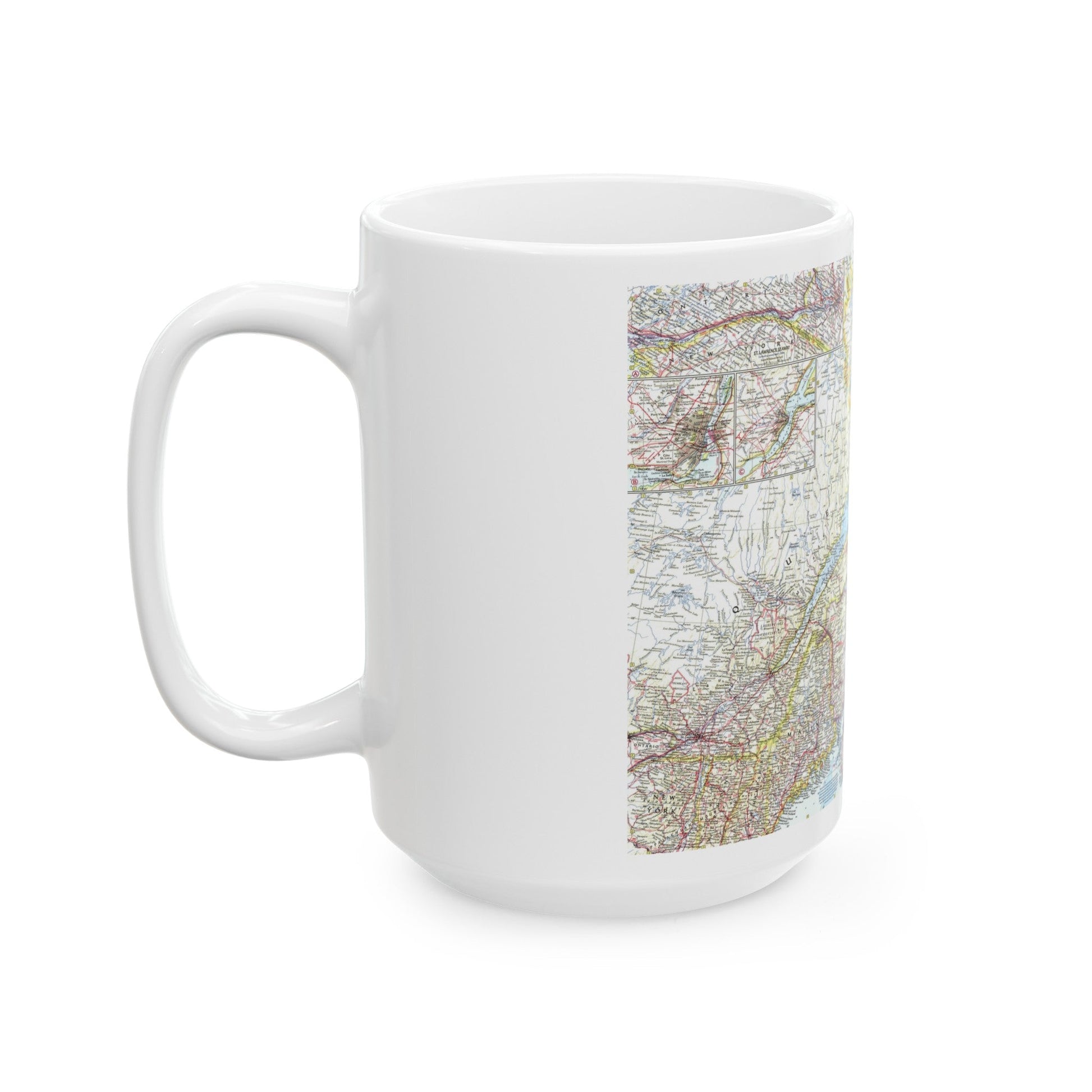 Canada - Eastern (1967) (Map) White Coffee Mug-The Sticker Space