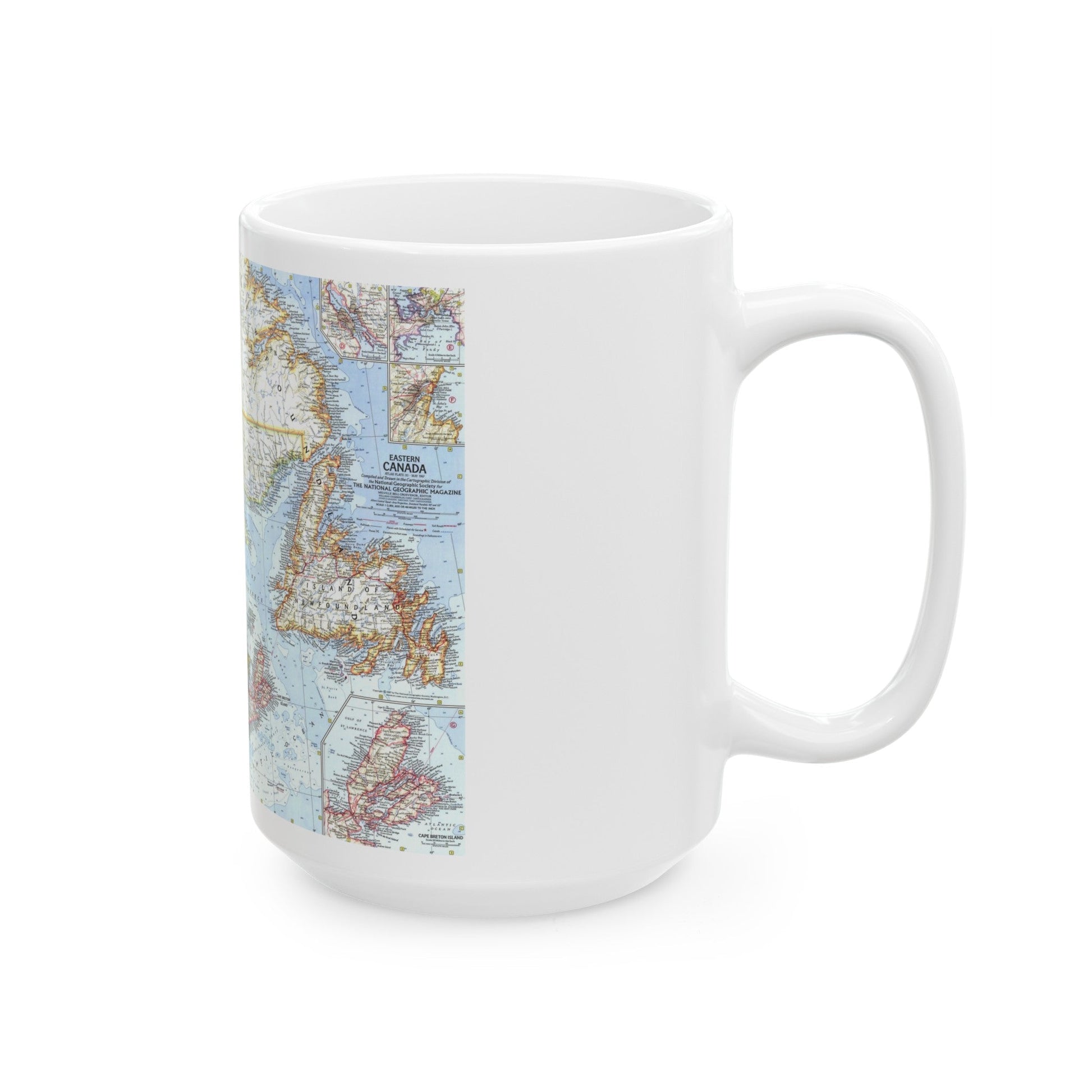 Canada - Eastern (1967) (Map) White Coffee Mug-The Sticker Space