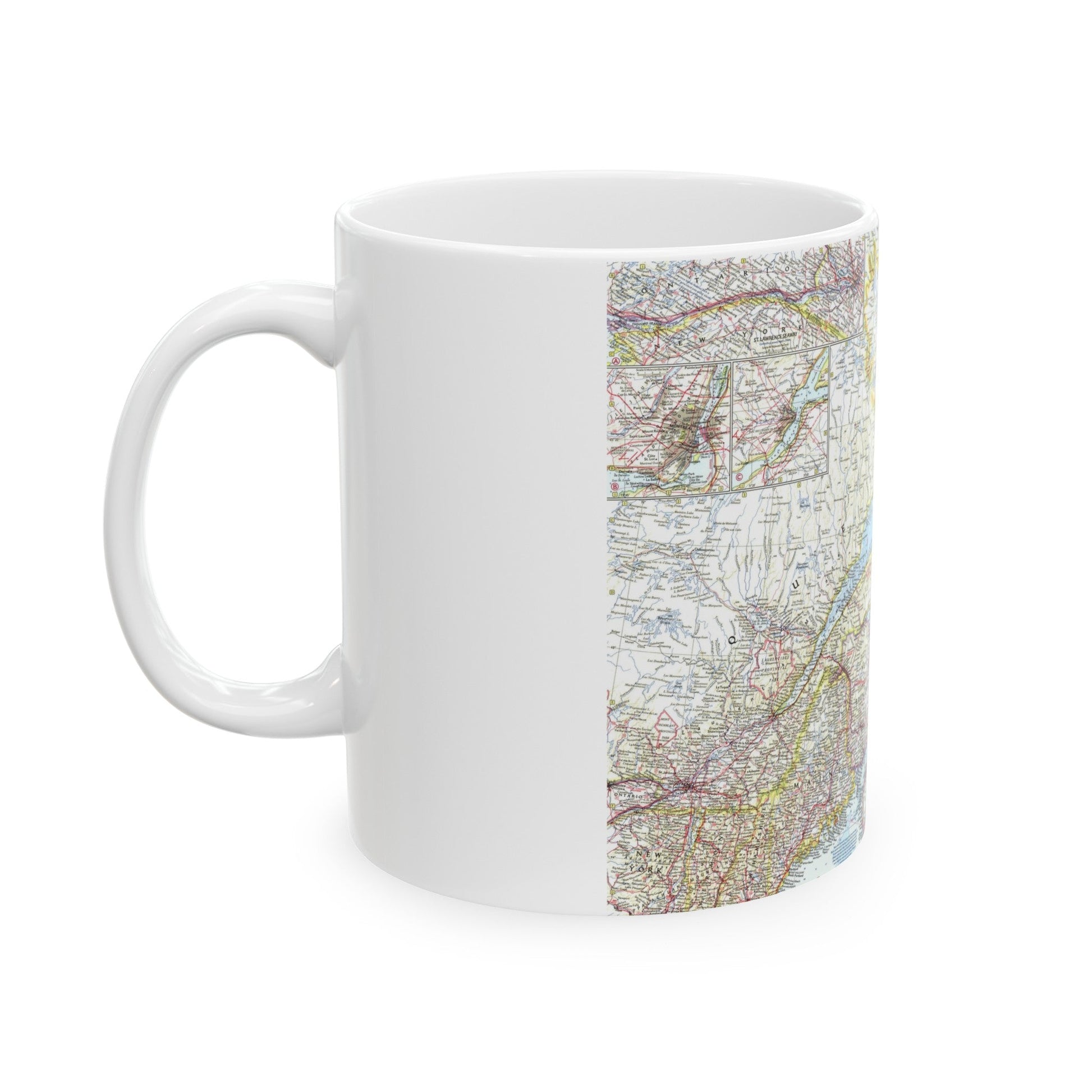 Canada - Eastern (1967) (Map) White Coffee Mug-The Sticker Space