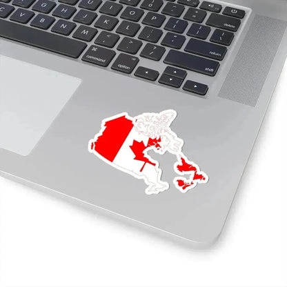 Canada flag map without Quebec (Canada) STICKER Vinyl Kiss-Cut Decal - The Sticker Space