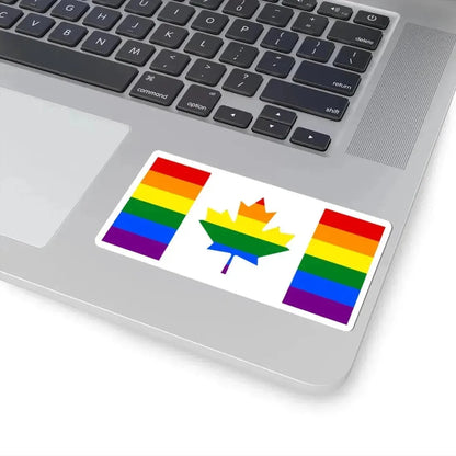 Canada-Gay Flag (Canada) STICKER Vinyl Kiss-Cut Decal - The Sticker Space