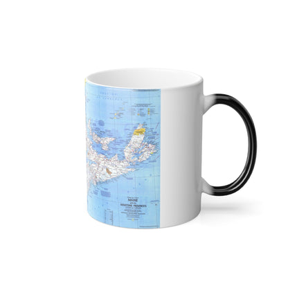 Canada - Maine, with the Maritime Provinces 1 (1975) (Map) Color Changing Mug 11oz-11oz-The Sticker Space