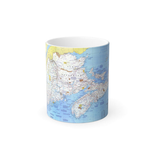 Canada - Maine, with the Maritime Provinces 1 (1975) (Map) Color Changing Mug 11oz-11oz-The Sticker Space