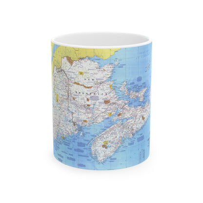 Canada - Maine, with the Maritime Provinces 1 (1975) (Map) White Coffee Mug-11oz-The Sticker Space