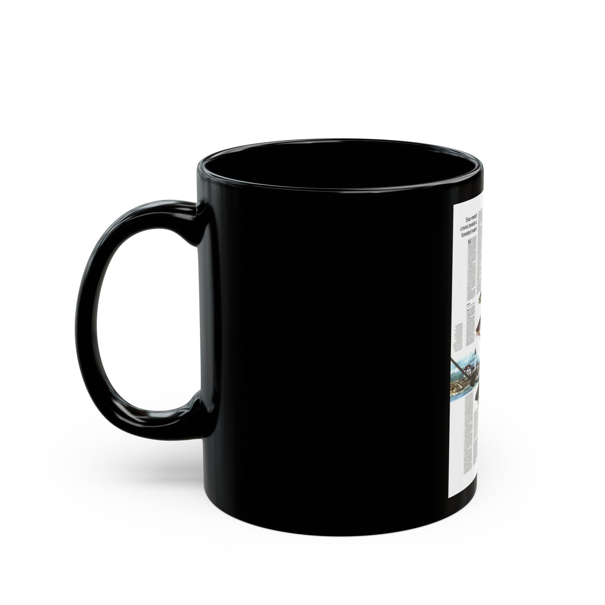 Canada - Maine, with the Maritime Provinces 2 (1975) (Map) Black Coffee Mug-The Sticker Space