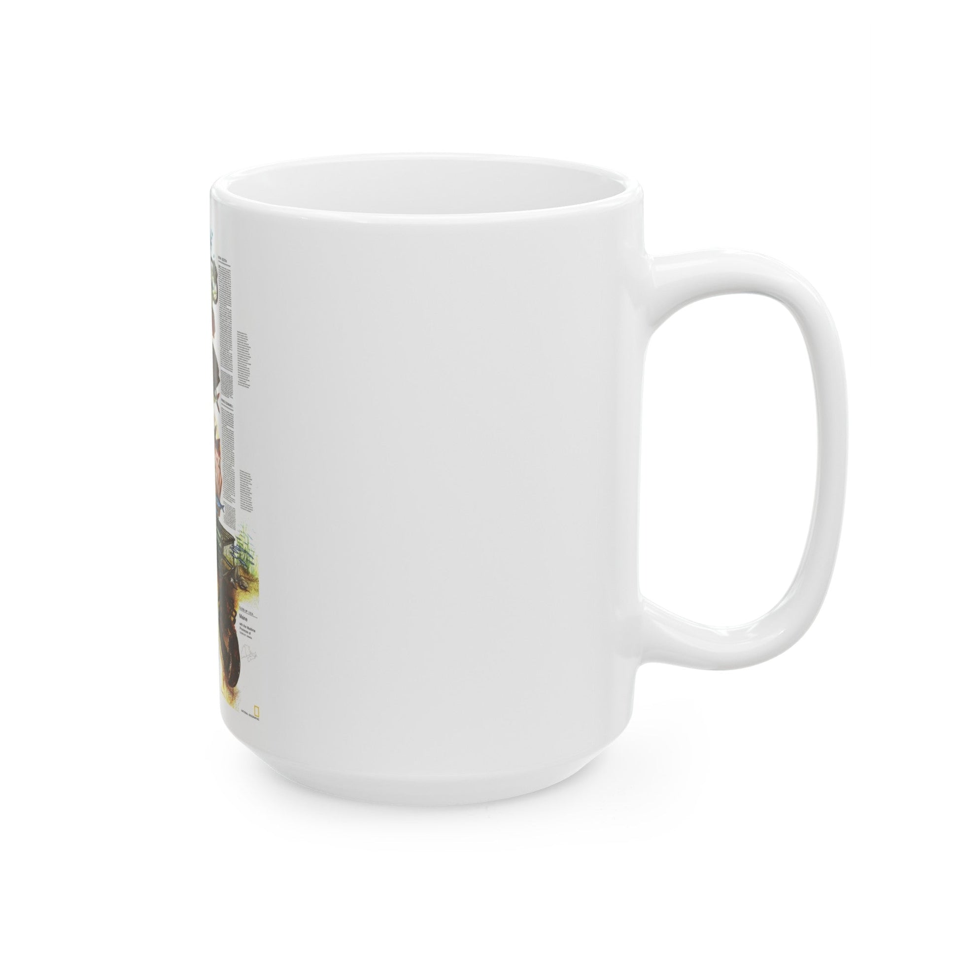 Canada - Maine, with the Maritime Provinces 2 (1975) (Map) White Coffee Mug-The Sticker Space