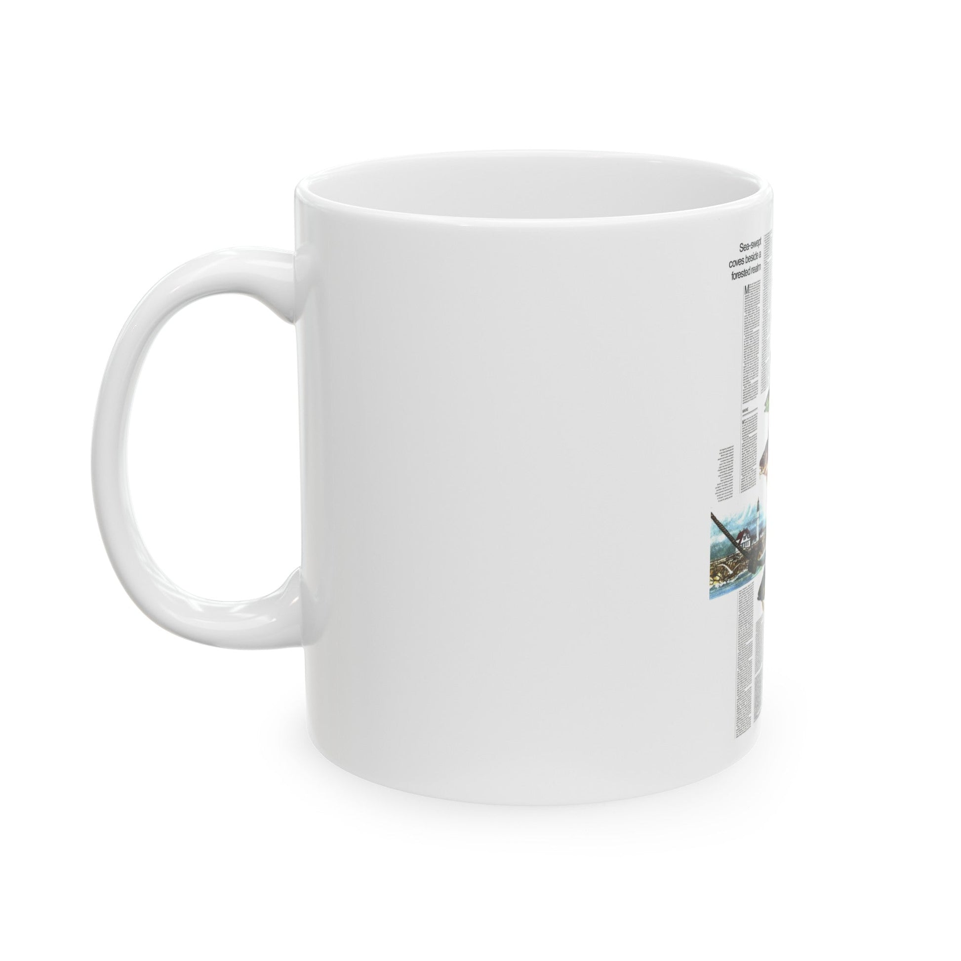 Canada - Maine, with the Maritime Provinces 2 (1975) (Map) White Coffee Mug-The Sticker Space