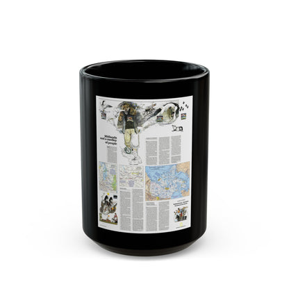 Canada - Medley of People (1979) (Map) Black Coffee Mug-15oz-The Sticker Space