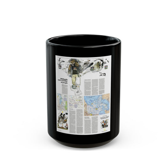 Canada - Medley of People (1979) (Map) Black Coffee Mug-15oz-The Sticker Space