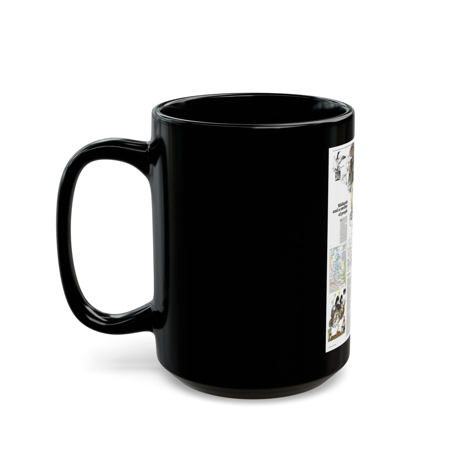 Canada - Medley of People (1979) (Map) Black Coffee Mug-The Sticker Space