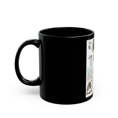 Canada - Medley of People (1979) (Map) Black Coffee Mug-The Sticker Space