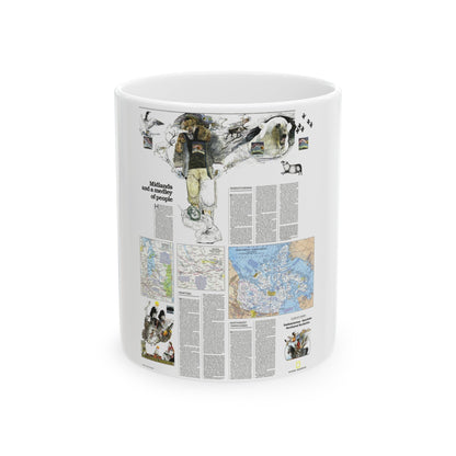 Canada - Medley of People (1979) (Map) White Coffee Mug-11oz-The Sticker Space