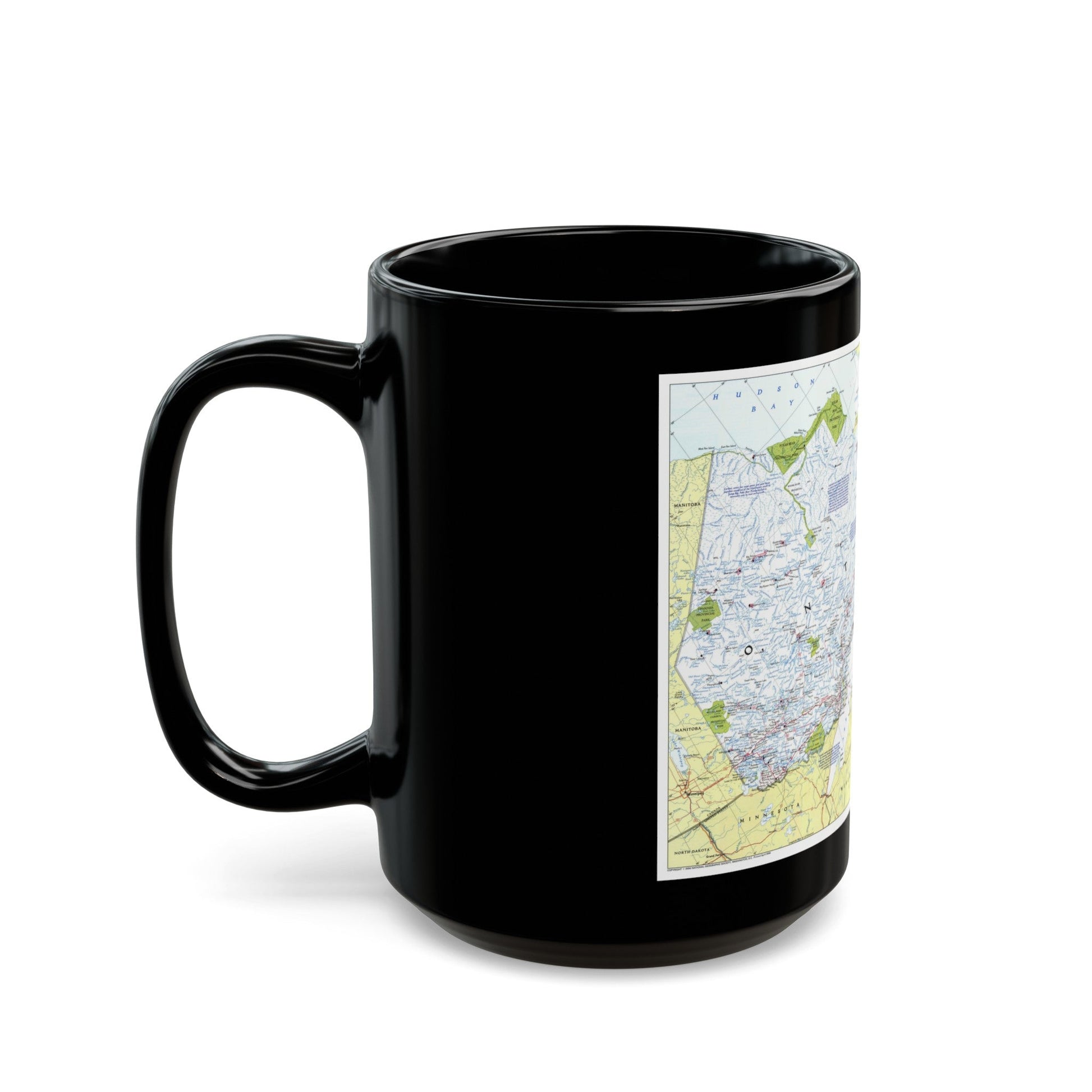 Canada - Ontario 1 (1996 (Map) Black Coffee Mug-The Sticker Space