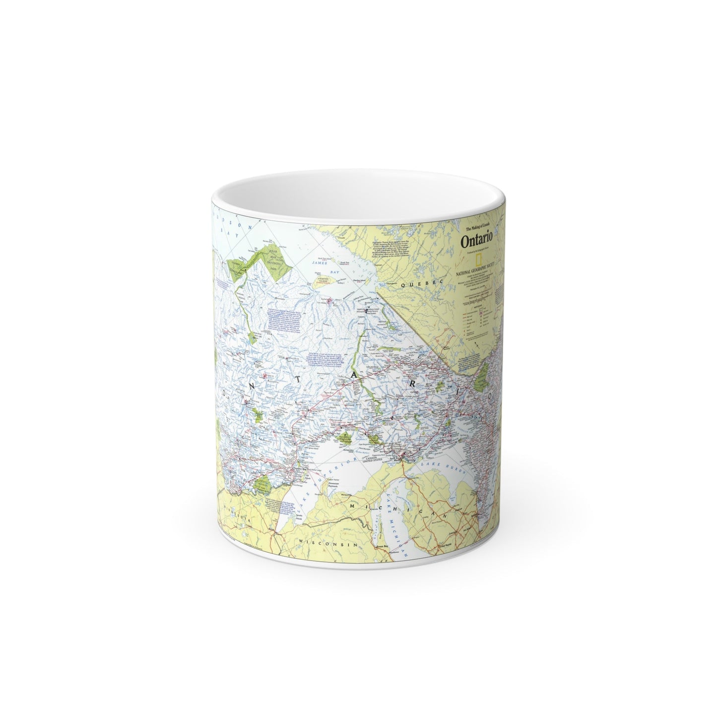 Canada - Ontario 1 (1996 (Map) Color Changing Mug 11oz-11oz-The Sticker Space