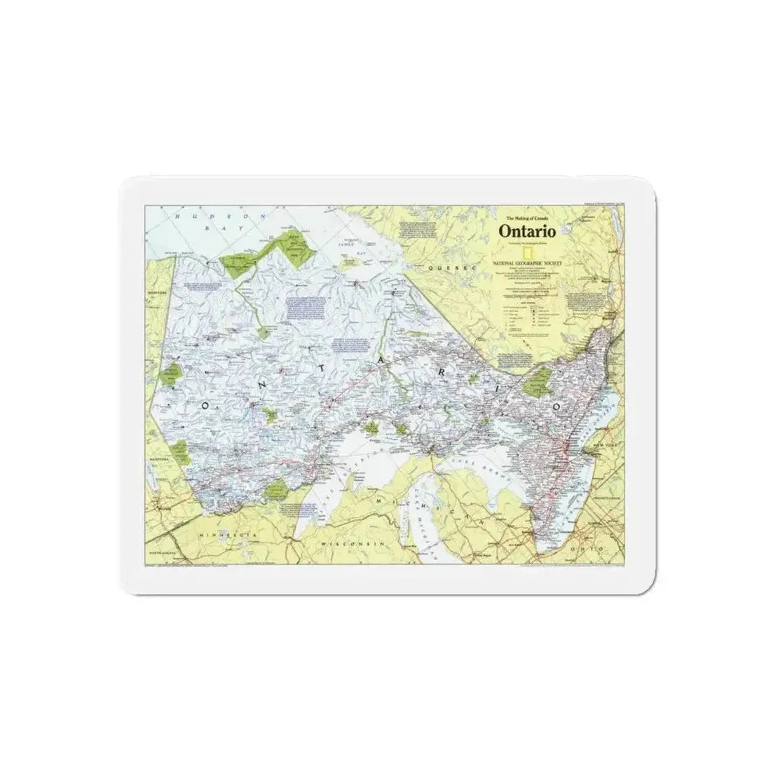 Canada - Ontario 1 (1996 (Map) Refrigerator Magnet - The Sticker Space