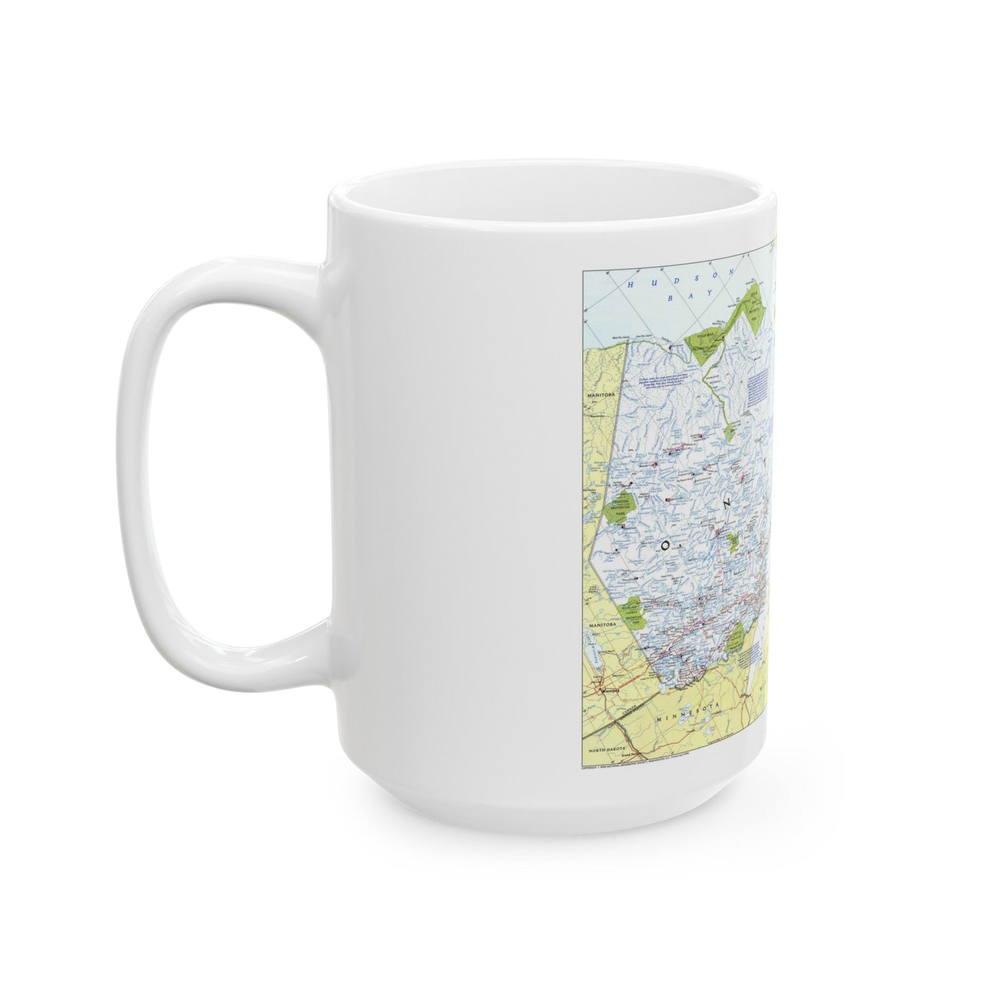 Canada - Ontario 1 (1996 (Map) White Coffee Mug-The Sticker Space