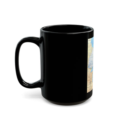 Canada - Ontario (1978) (Map) Black Coffee Mug-The Sticker Space