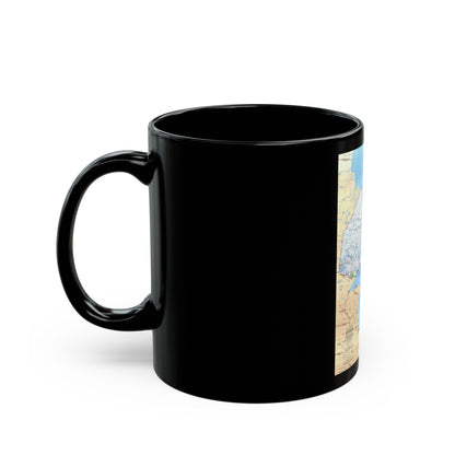 Canada - Ontario (1978) (Map) Black Coffee Mug-The Sticker Space