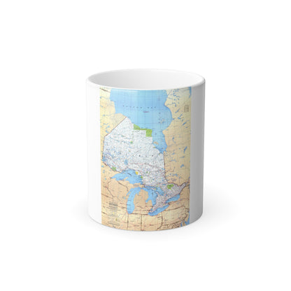 Canada - Ontario (1978) (Map) Color Changing Mug 11oz-11oz-The Sticker Space