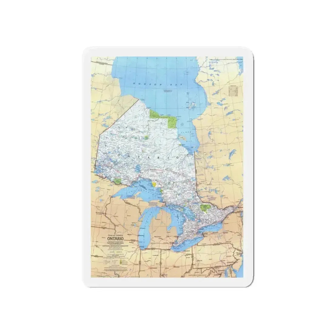 Canada - Ontario (1978) (Map) Refrigerator Magnet 4 Inch - The Sticker Space