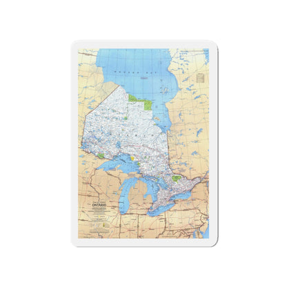 Canada - Ontario (1978) (Map) Refrigerator Magnet-4" x 4"-The Sticker Space