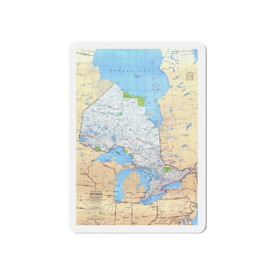 Canada - Ontario (1978) (Map) Refrigerator Magnet-6 × 6"-The Sticker Space