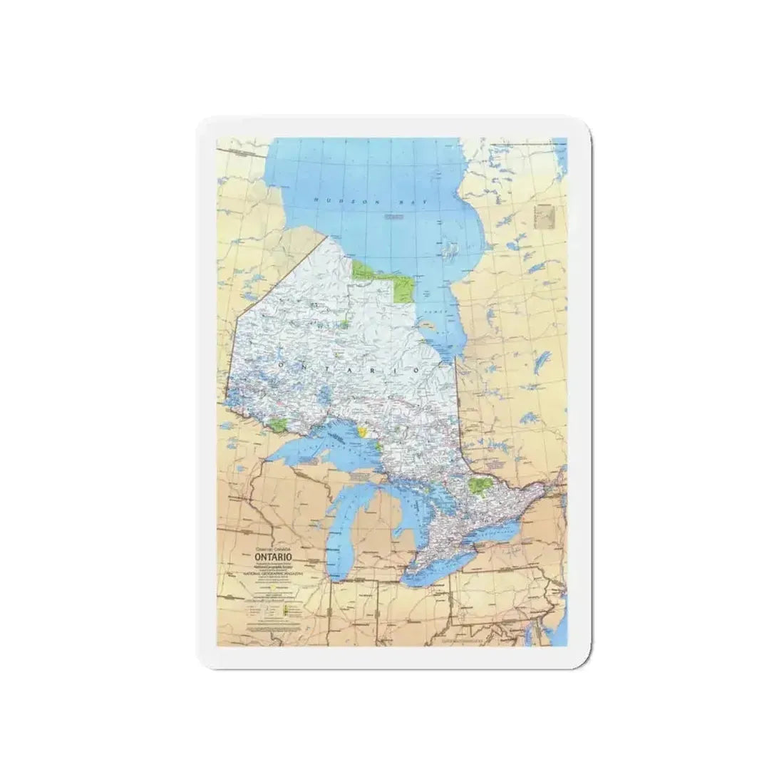 Canada - Ontario (1978) (Map) Refrigerator Magnet - The Sticker Space