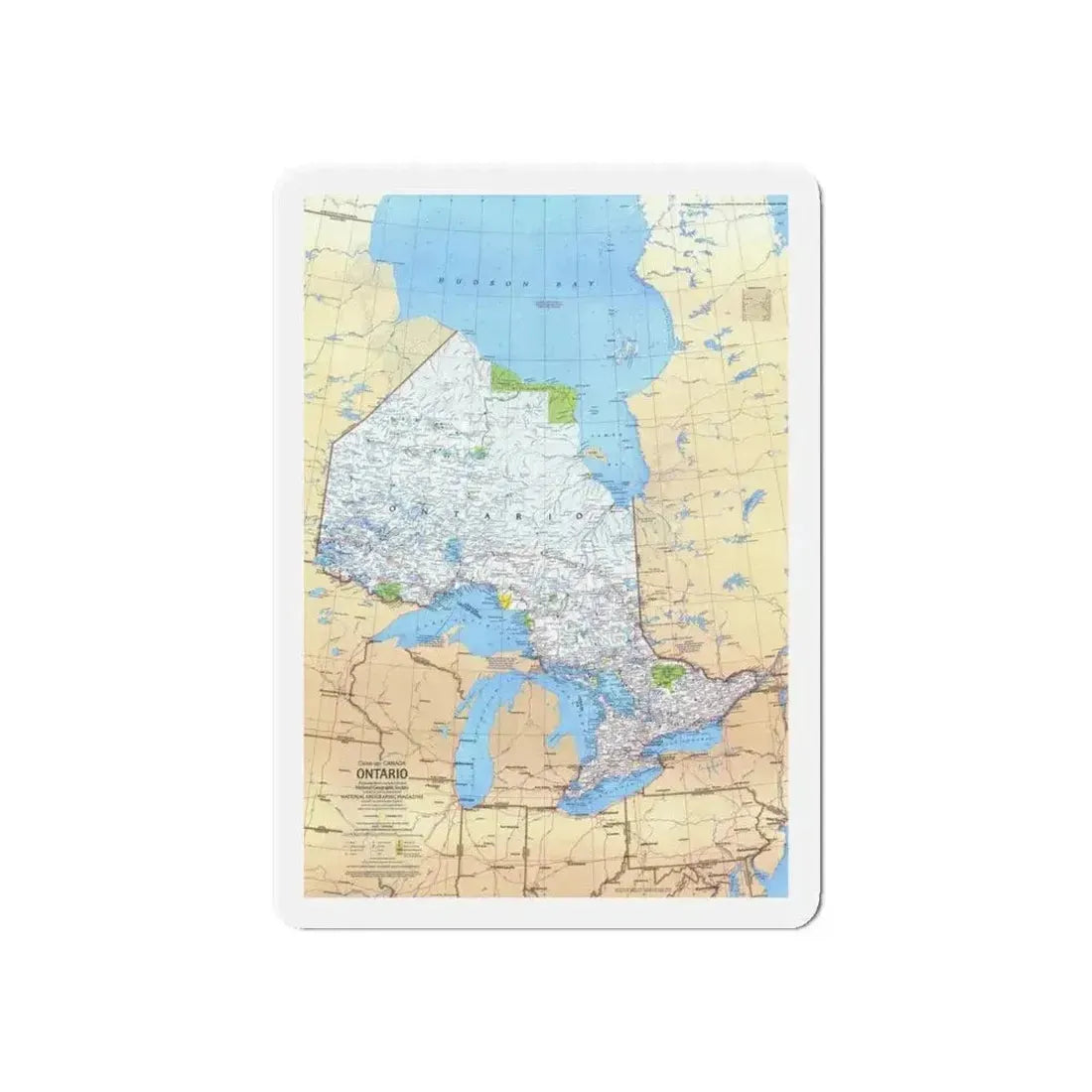 Canada - Ontario (1978) (Map) Refrigerator Magnet - The Sticker Space