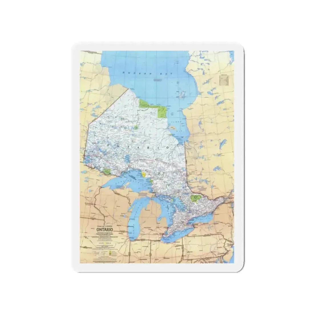Canada - Ontario (1978) (Map) Refrigerator Magnet - The Sticker Space