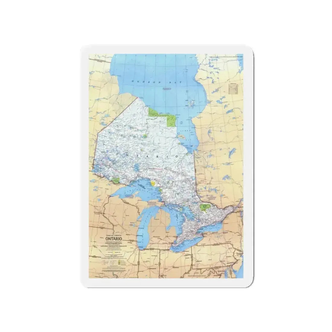Canada - Ontario (1978) (Map) Refrigerator Magnet - The Sticker Space