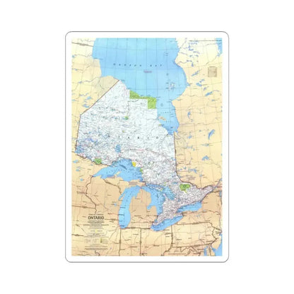 Canada - Ontario (1978) (Map) STICKER Vinyl Kiss-Cut Decal 6 Inch White - The Sticker Space