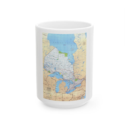 Canada - Ontario (1978) (Map) White Coffee Mug-15oz-The Sticker Space