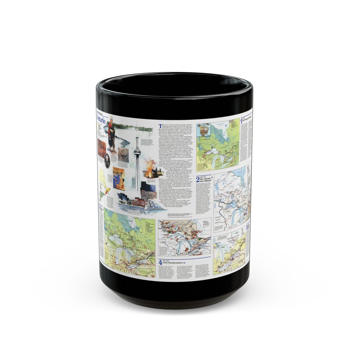 Canada - Ontario 2 (1996) (Map) Black Coffee Mug-15oz-The Sticker Space