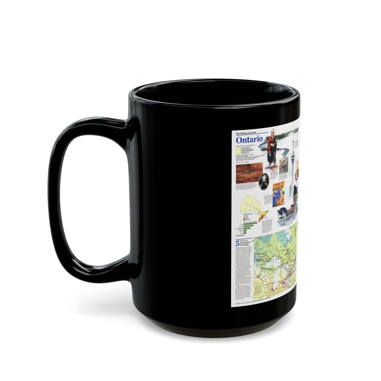 Canada - Ontario 2 (1996) (Map) Black Coffee Mug-The Sticker Space