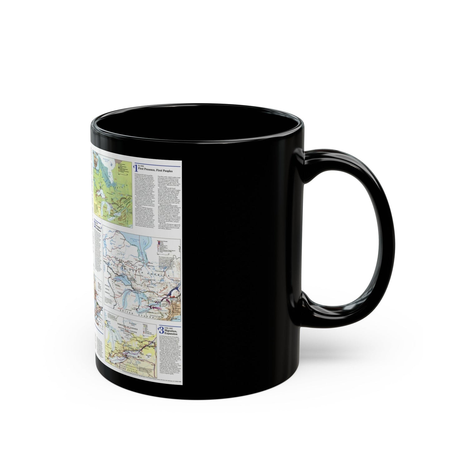 Canada - Ontario 2 (1996) (Map) Black Coffee Mug-The Sticker Space