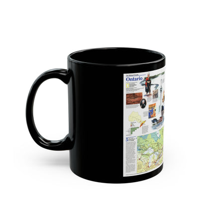 Canada - Ontario 2 (1996) (Map) Black Coffee Mug-The Sticker Space