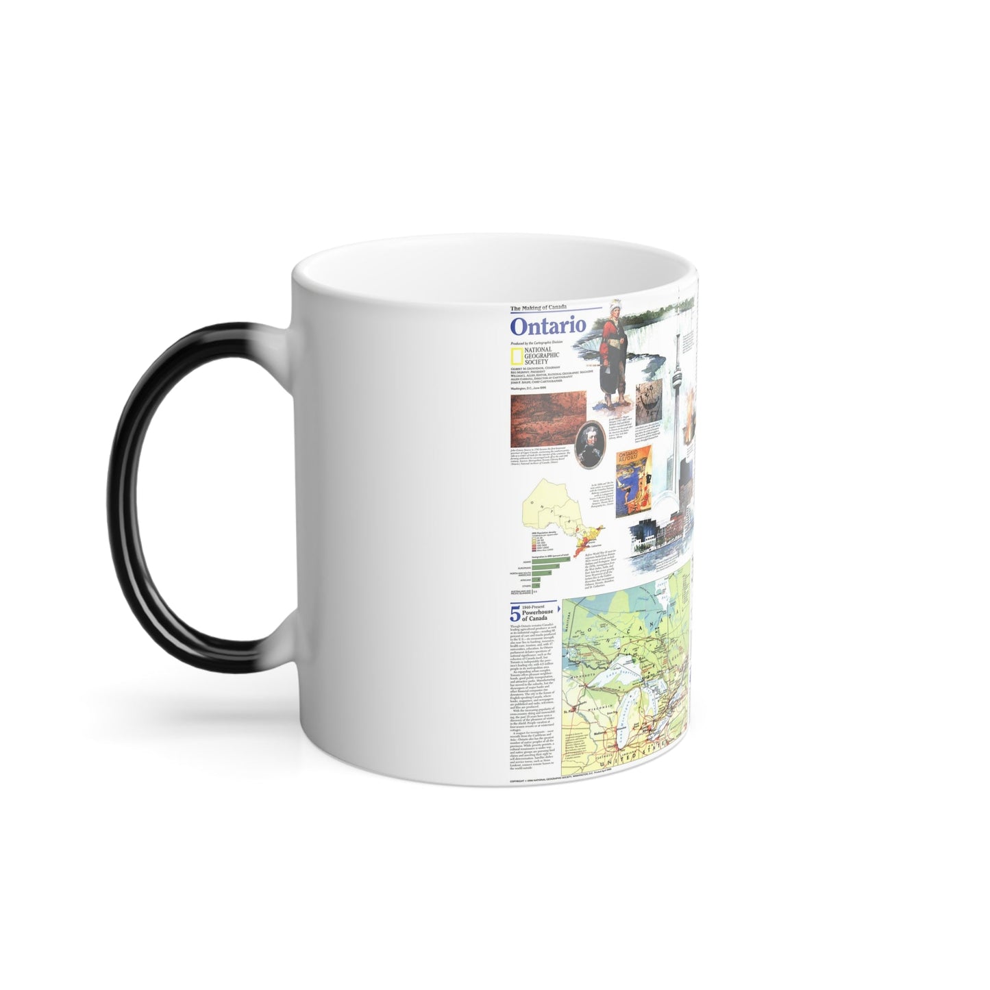 Canada - Ontario 2 (1996) (Map) Color Changing Mug 11oz-11oz-The Sticker Space